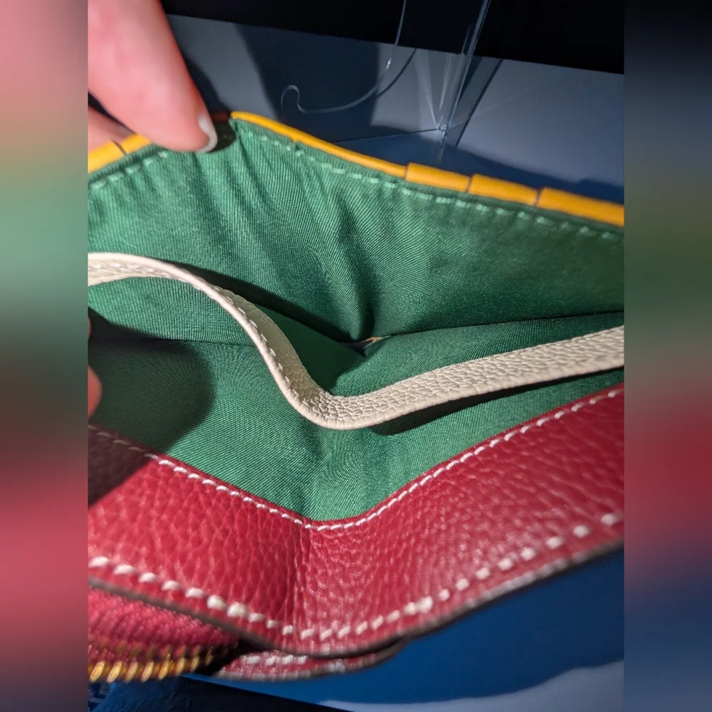 Tory Burch Perry Color-Block Bi-Fold Small Wallet With Tory-Branded Dust Bag
